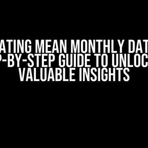 Creating Mean Monthly Data: A Step-by-Step Guide to Unlocking Valuable Insights