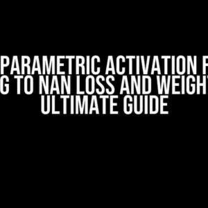 Custom Parametric Activation Function Leading to NaN Loss and Weights: The Ultimate Guide