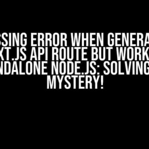 Font Missing Error when Generating PDF in Next.js API Route but Working in Standalone Node.js: Solving the Mystery!